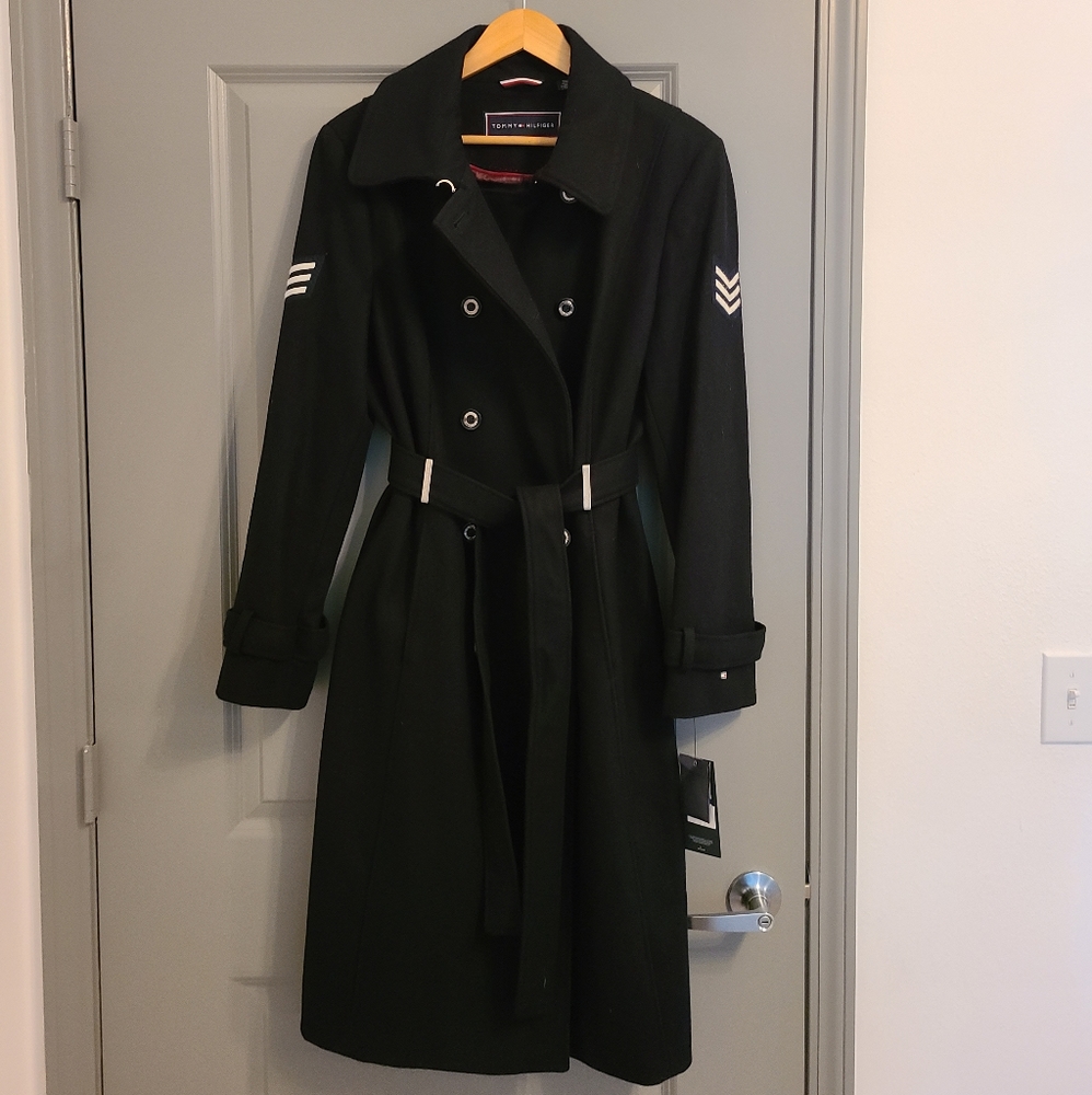 Tommy Hilfiger military wool coat - navy